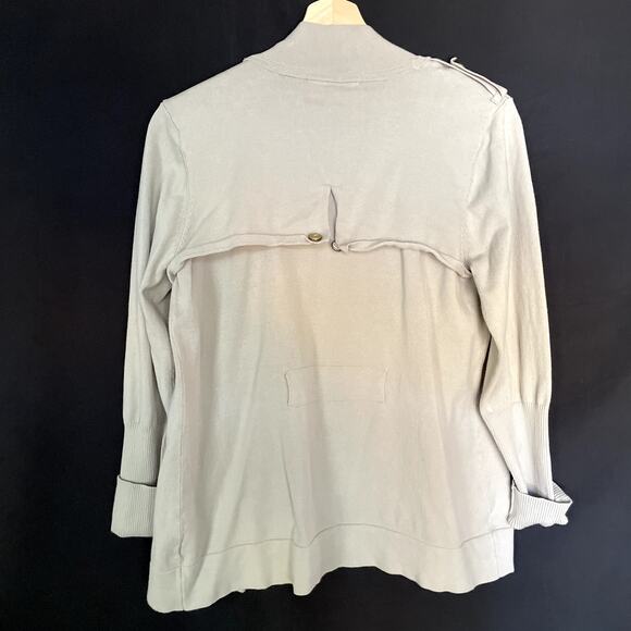 Simonton Says women's size M cotton jacket knit blazer style beige tan - Picture 7 of 7